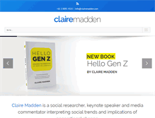 Tablet Screenshot of clairemadden.com